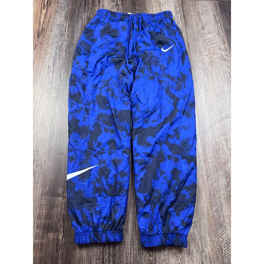 Nike Sportswear Essential Woven Tie Dye Pants Blue Black DN1137-452 Mens Small